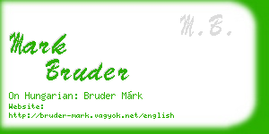 mark bruder business card